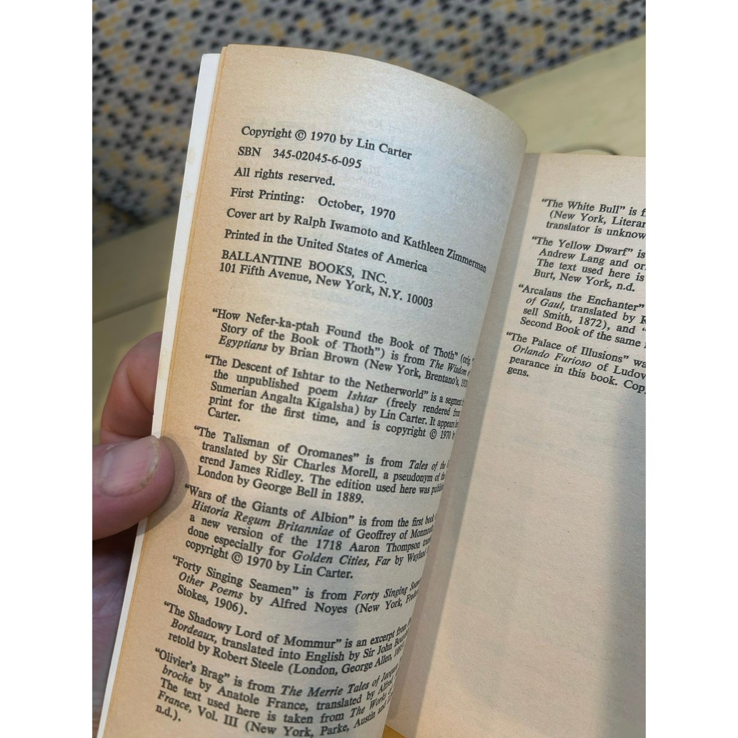 Golden Cities, So Far - ed. by Lin Carter - Ballantine Adult Fantasy Edition