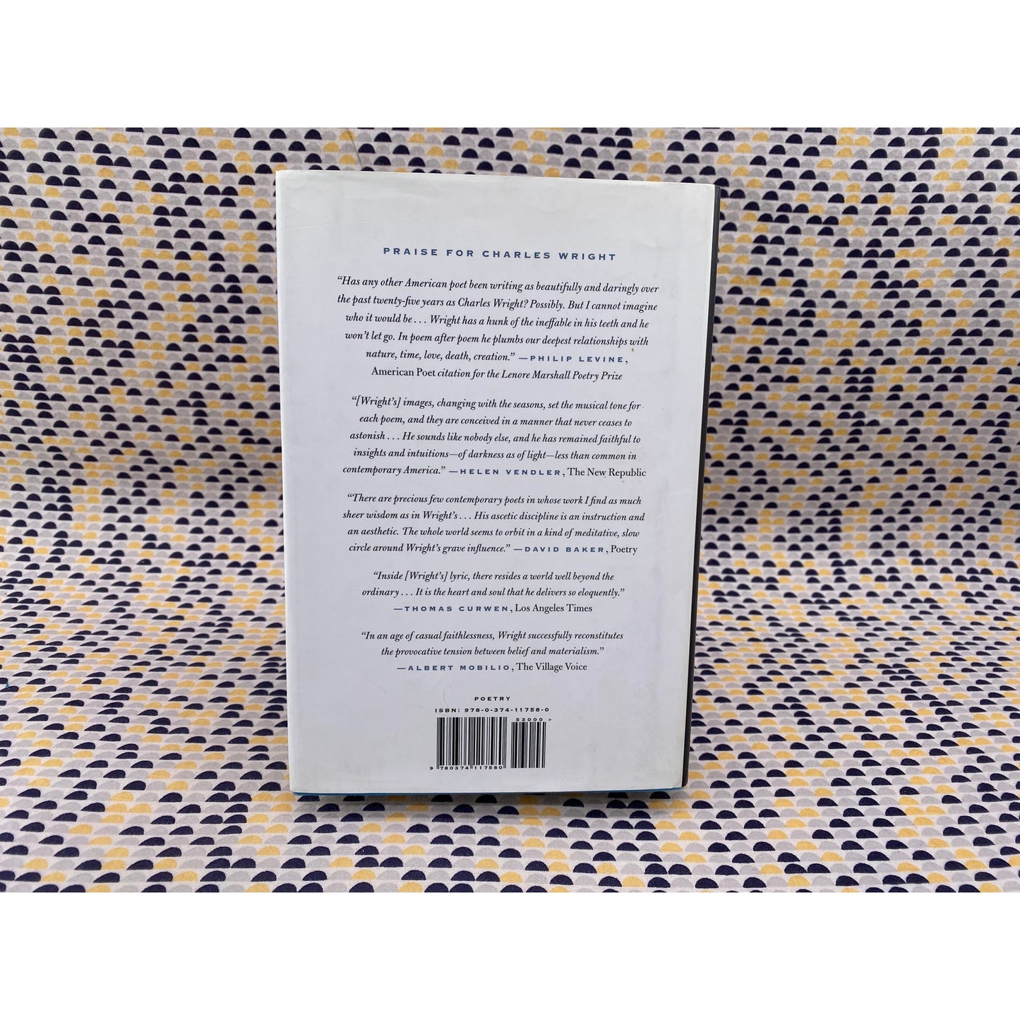 Bye And Bye - Charles Wright - FSG - Hardcover - 1st Edition 1st Printing