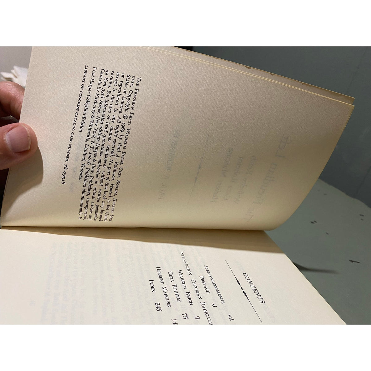 The Freudian Left - Paul A. Robinson - Vintage Paperback Book - Harper Colophon Books/Harper & Row Edition