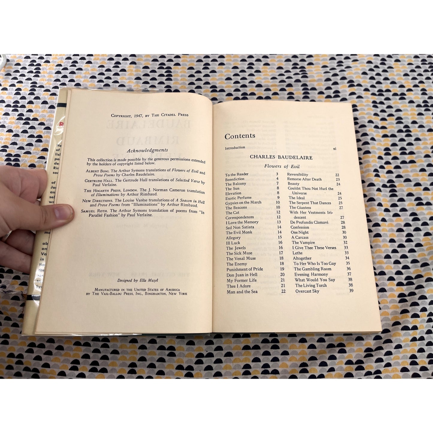 Selected Verse & Prose Poems from Baudelaire Rimbaud Verlaine - Citadel Books - Hardcover
