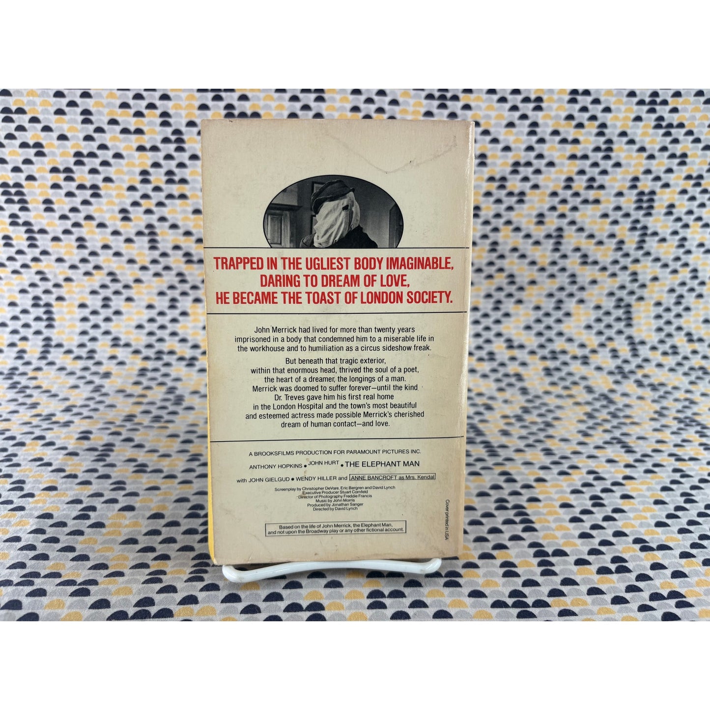 The Elephant Man - Christine Sparks - David Lynch - Movie Novelization - Vintage Paperback Book - Movie Tie-In - Ballantine Books-