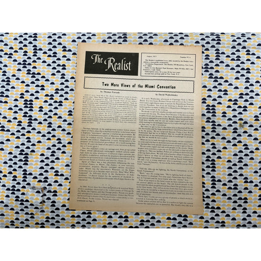 The Realist Magazine - Counterculture Newspaper- Vintage Paper