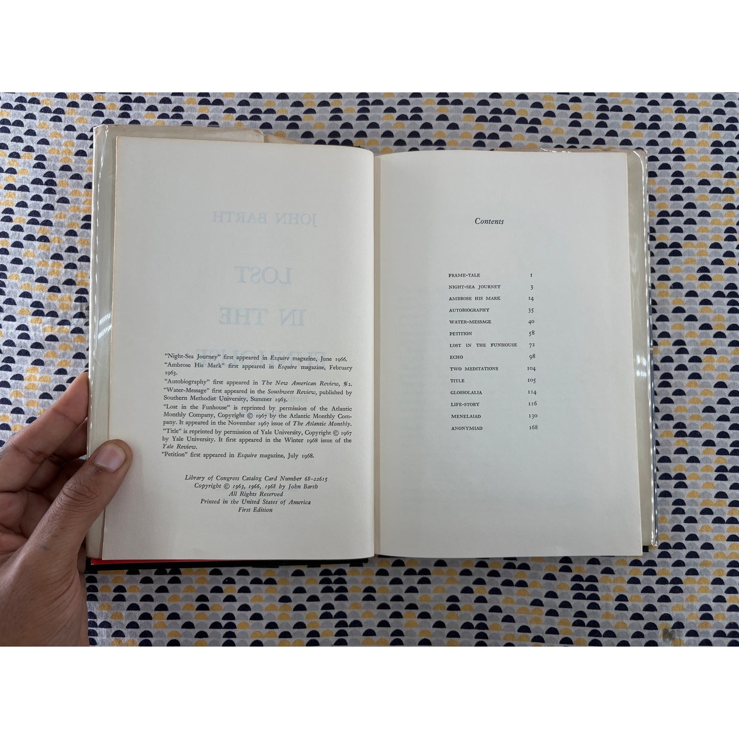 Lost In The Funhouse - John Barth - Doubleday - Hardcover 1st Edition 1st Printing