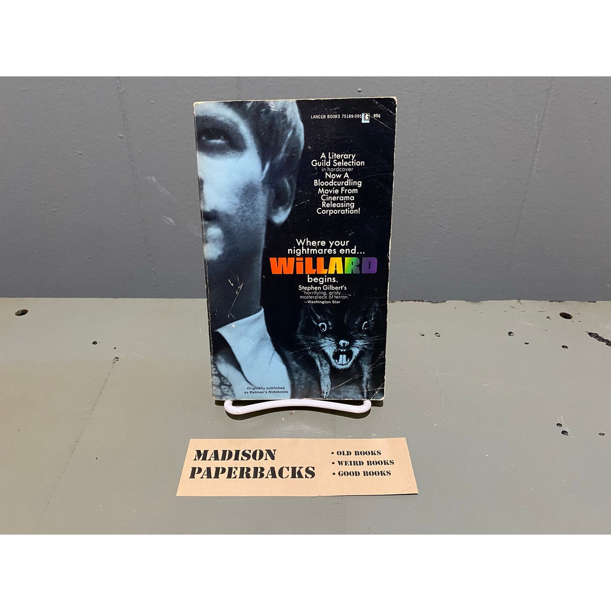 Willard (Ratman's Notebooks) - Stephen Gilbert - Lancer Books - Movie Tie-In Edition - Paperback