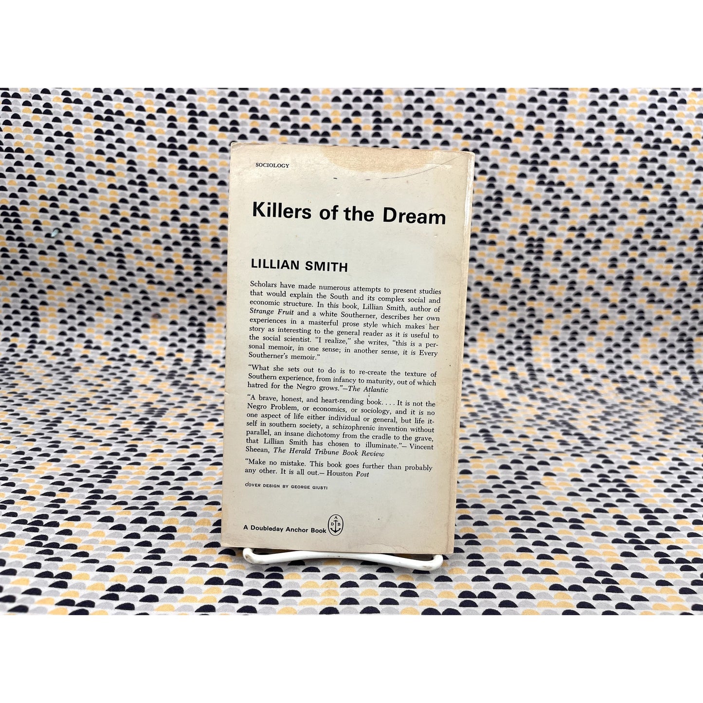 Killers of the Dream - Lillian Smith - Vintage Paperback Book - Doubleday Anchor Edition