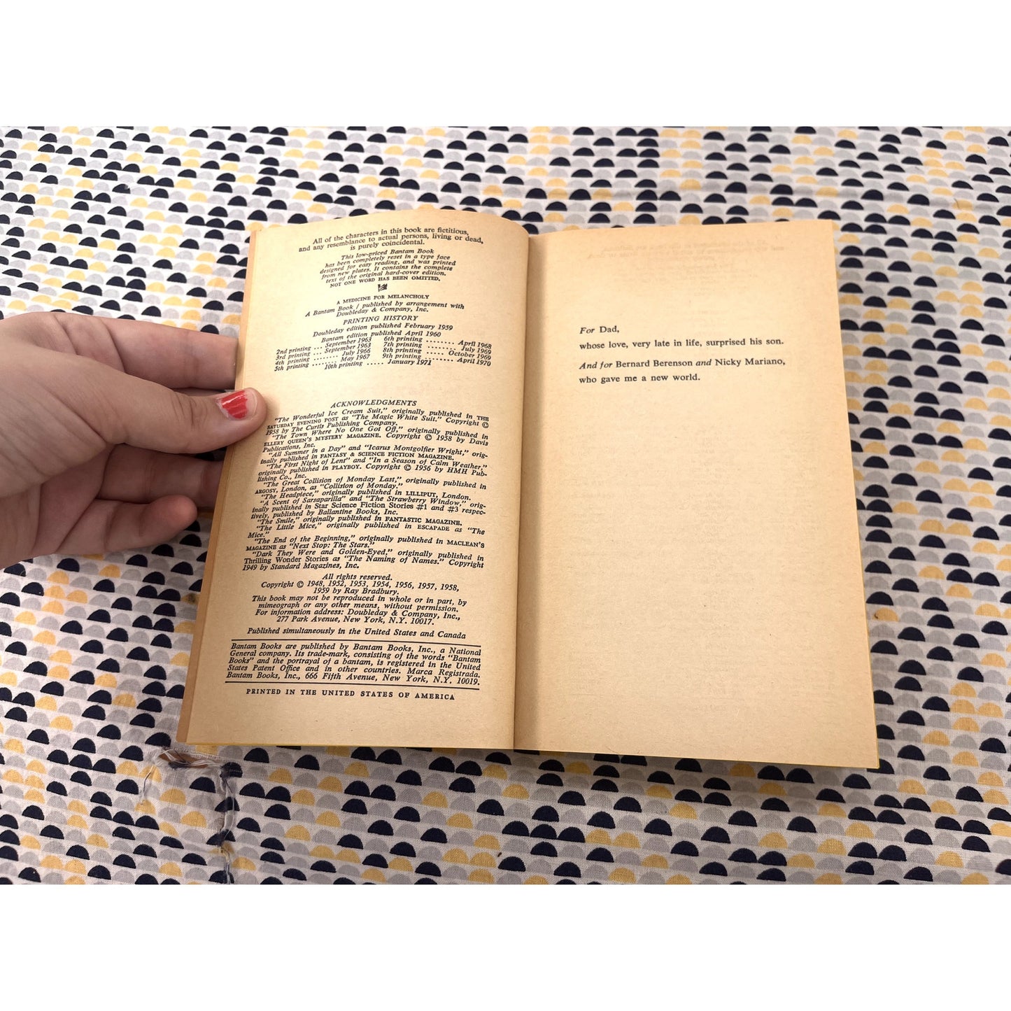 A Medicine for Melancholy - Ray Bradbury - Bantam Books - Paperback