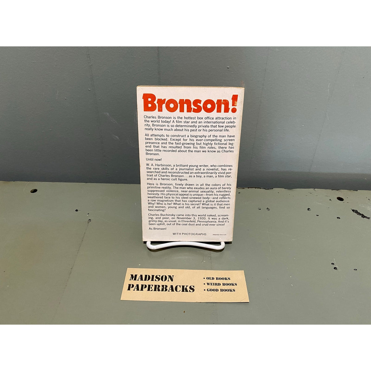 Bronson! - A Biographical Portrait - W. A. Harbinson - Pinnacle - Paperback