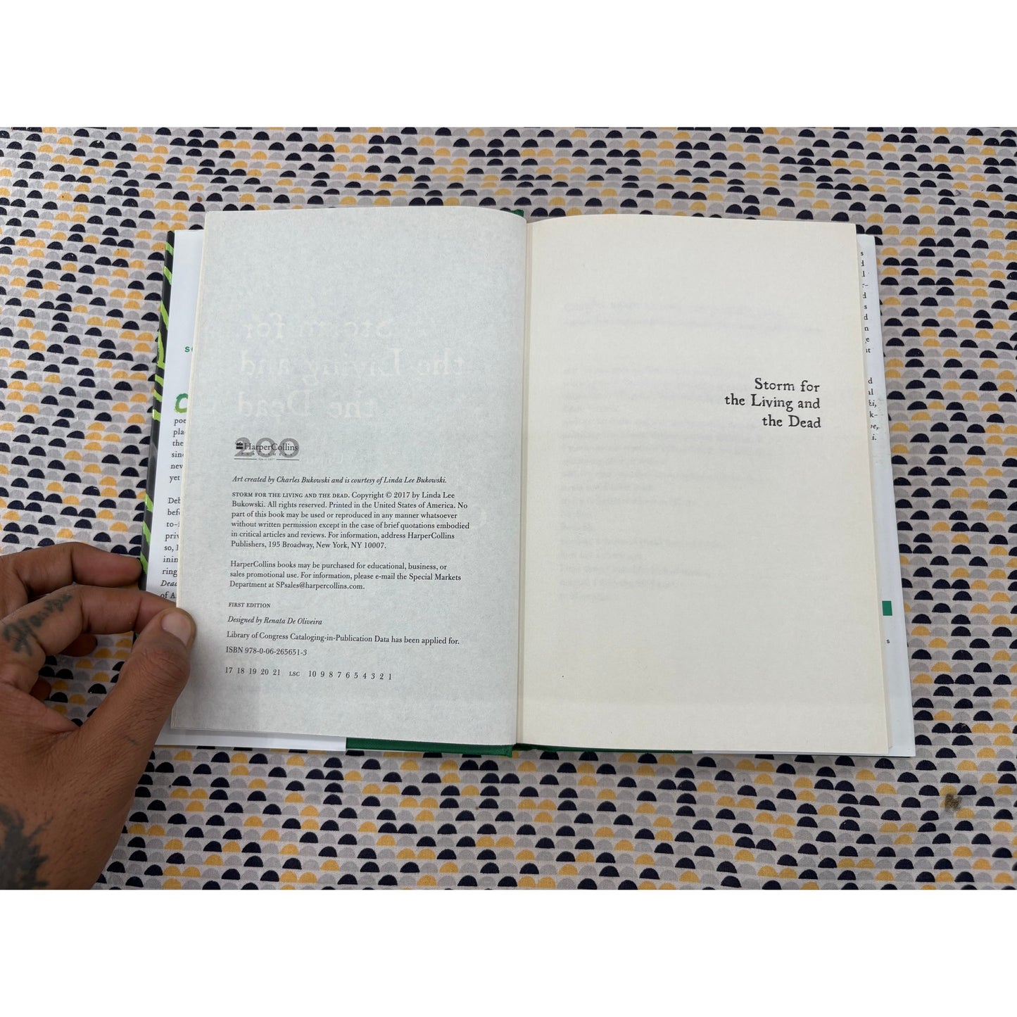 Storm For The Living And The Dead - Charles Bukowski - Ecco - Hardcover - 1st Edition