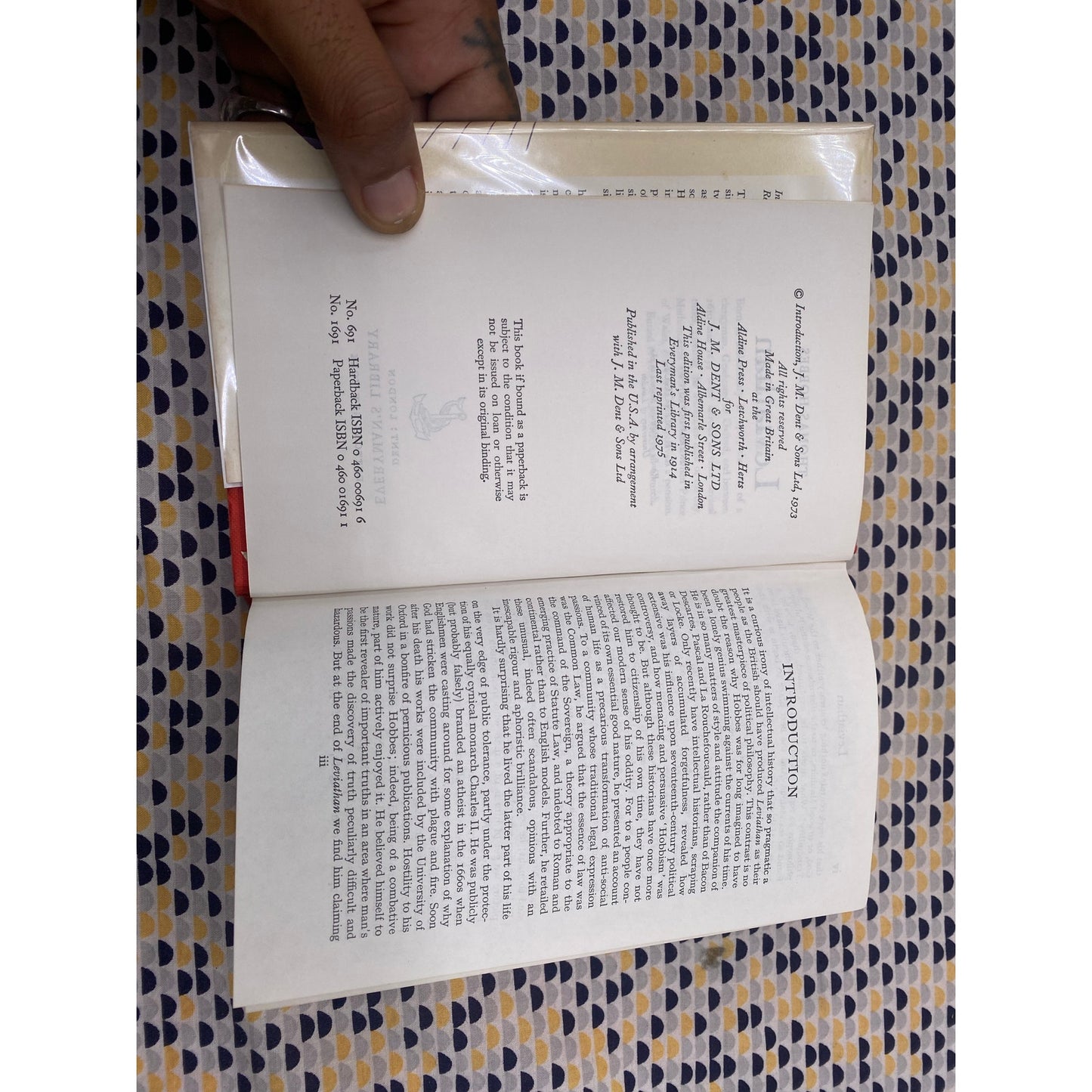 Leviathan - Thomas Hobbes - Hardcover - Everyman's Library - UK Edition