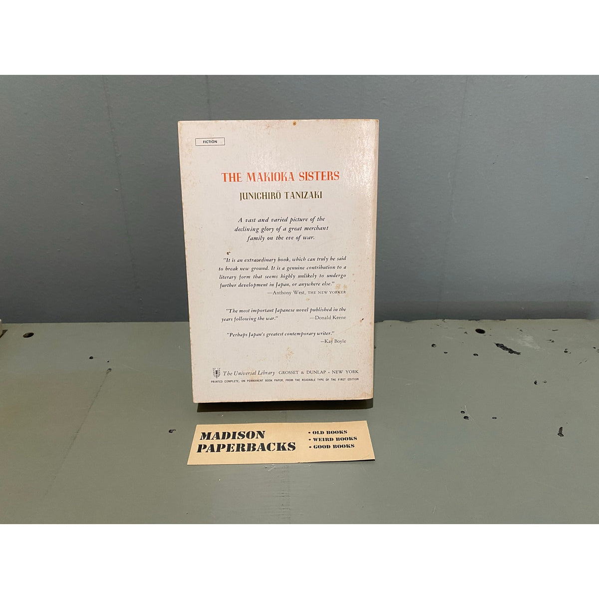 The Makioka Sisters - Junichiro Tanizaki - trans. Edward G. Seidensticker - Grossman's Universal Library - Paperback