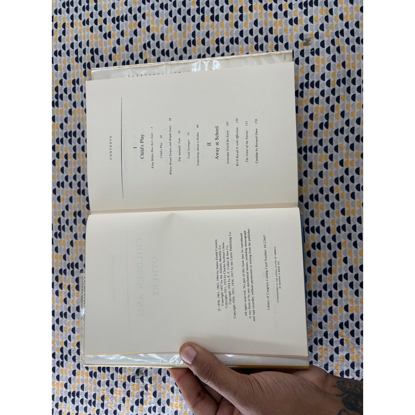 Children And Others - James Gould Cozzens - Harcourt Brace - Hardcover