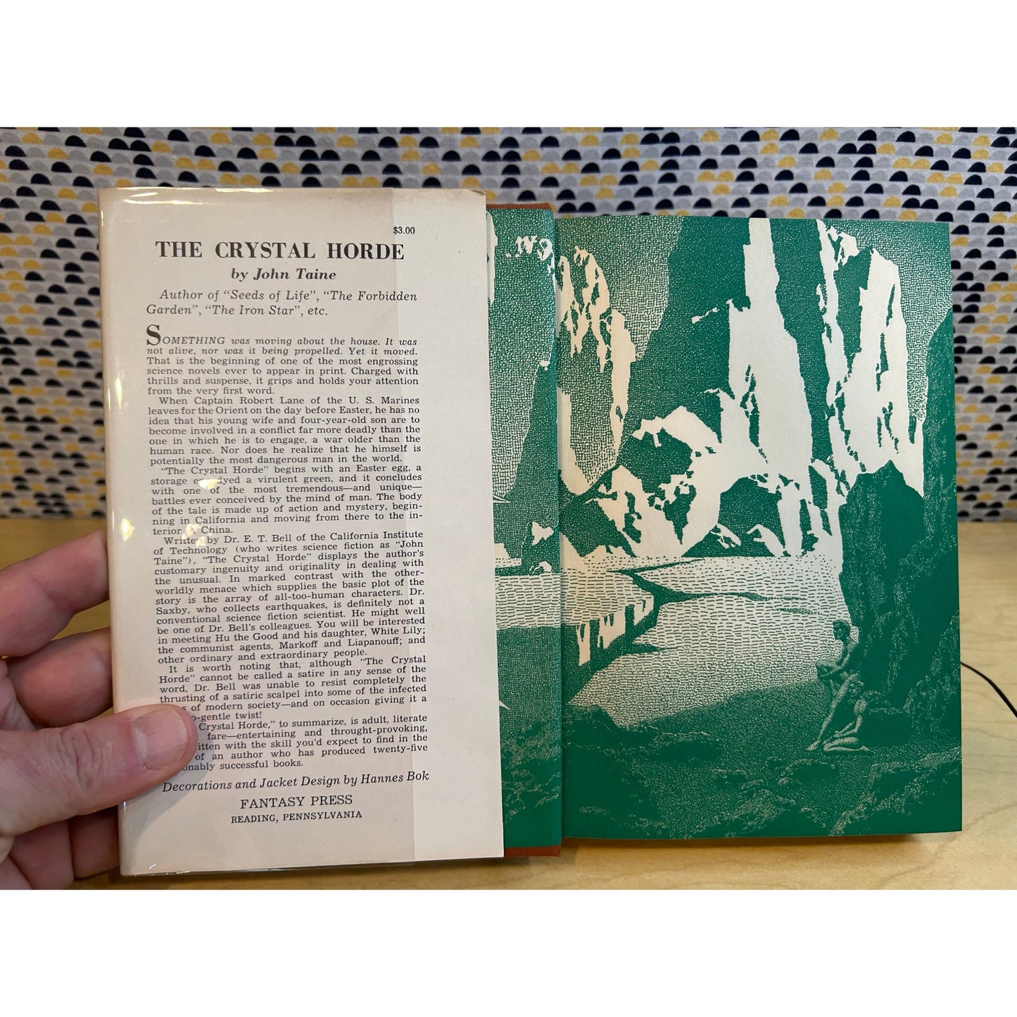 The Crystal Horde - John Taine - 1952 Fantasy Press 1st Edition - Hannes Bok Art