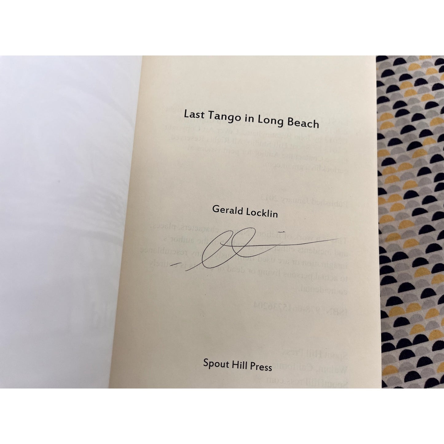 Signed - Last Tango in Long Beach - Gerald Locklin - Spout Hill Press - Paperback