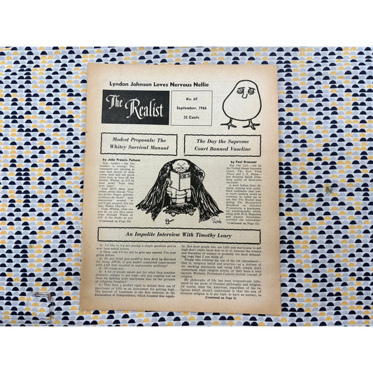 The Realist Magazine - Counterculture Newspaper - September 1966 - No. 69