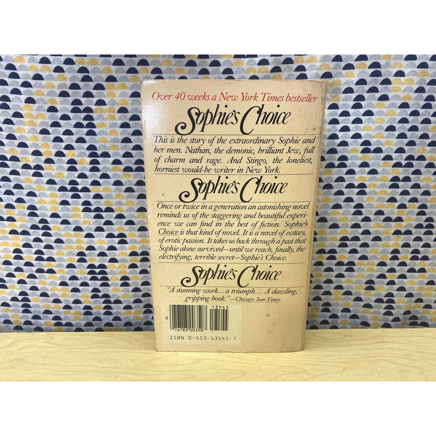 Sophie's Choice - William Styron - Movie Tie In - Vintage Paperback Book - Bantam Edition