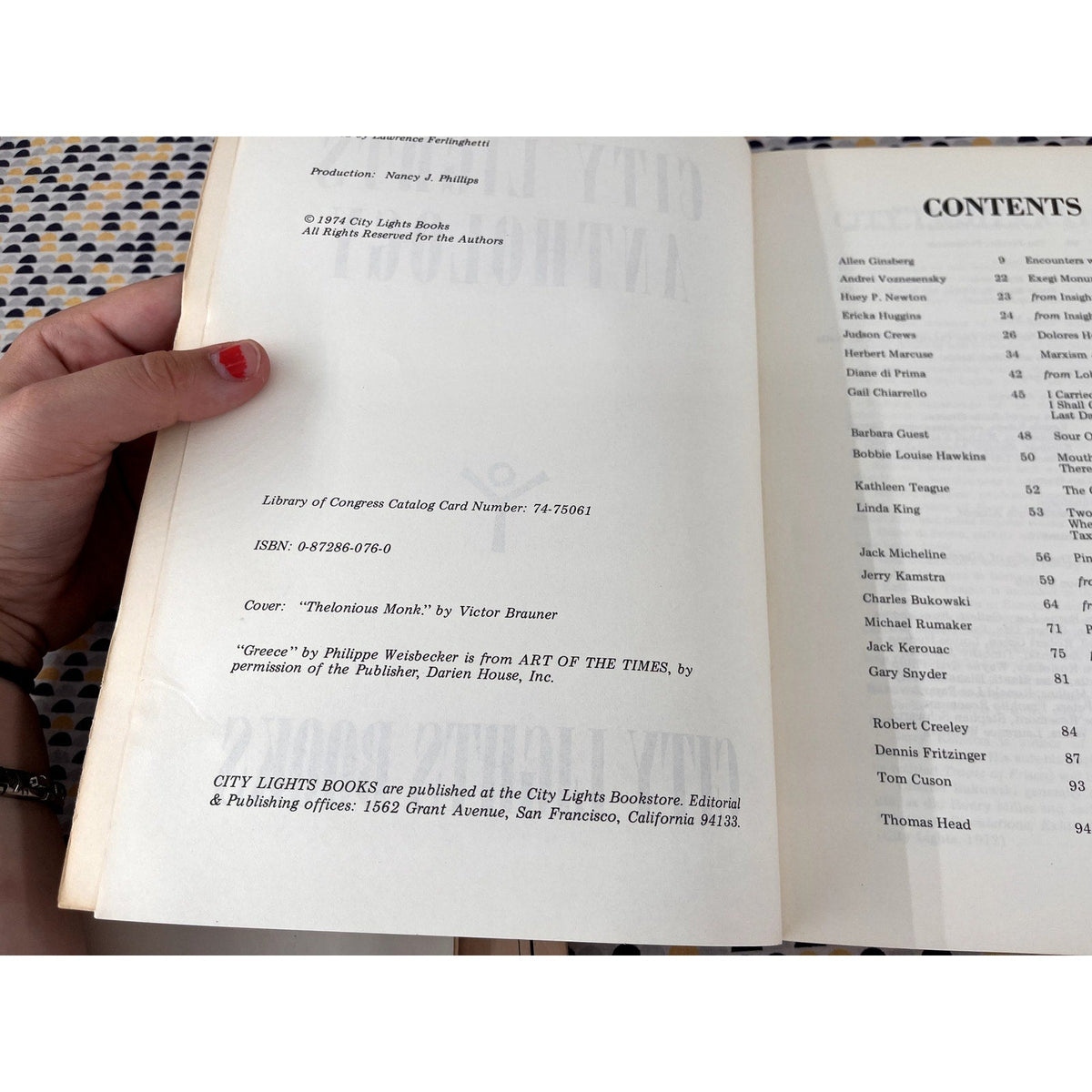 City Lights Anthology - Ed. Lawrence Ferlinghetti - City Light Books - Paperback