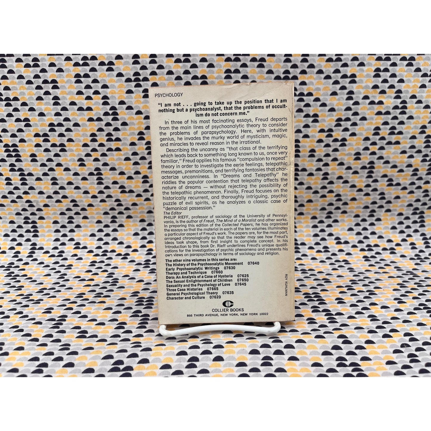 Studies In Parapsychology - Sigmund Freud - Collier Books