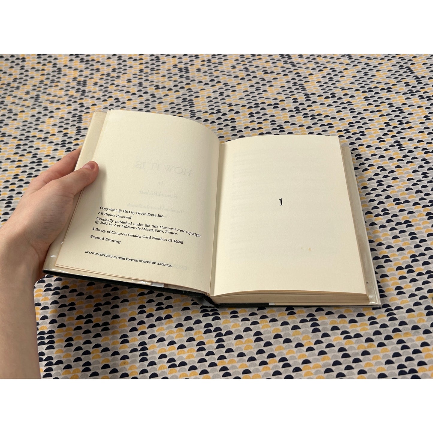How It Is - Samuel Beckett - Grove Press - Hardcover - 1st Edition 2nd Print