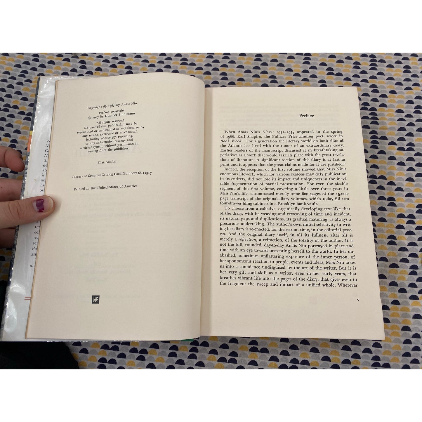 The Diary of Anais Nin - Volume 2 - 1934-1939 - Hardcover - 1st Edition - Swallow Press - Vintage Paperback Book - Harvest Edition