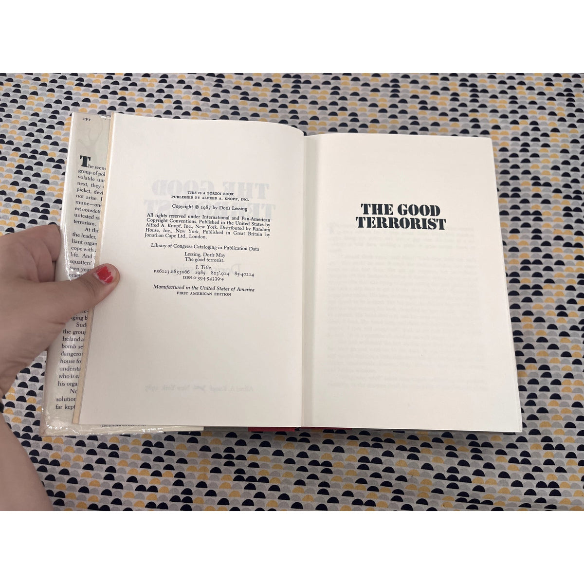 The Good Terrorist - Doris Lessing - Knopf Books - Hardcover - 1st American Edition