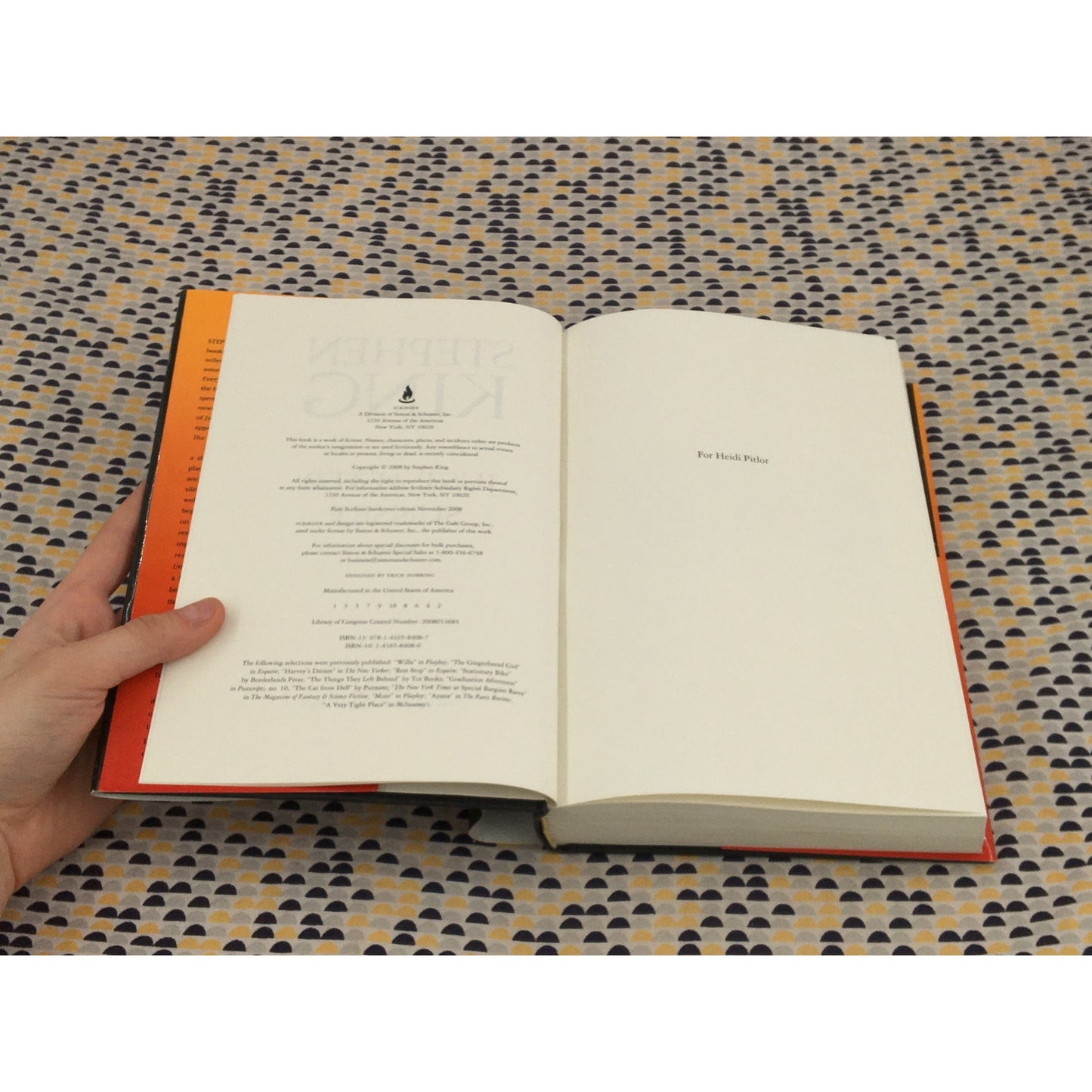 Just After Sunset - Stephen King - Scribner - Hardcover - 1st Edition, 1st Printing