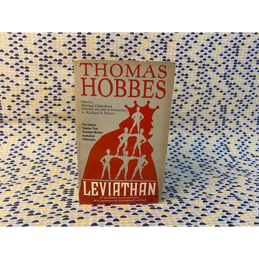 Leviathan - Thomas Hobbes - Vintage Paperback Book - Collier Edition