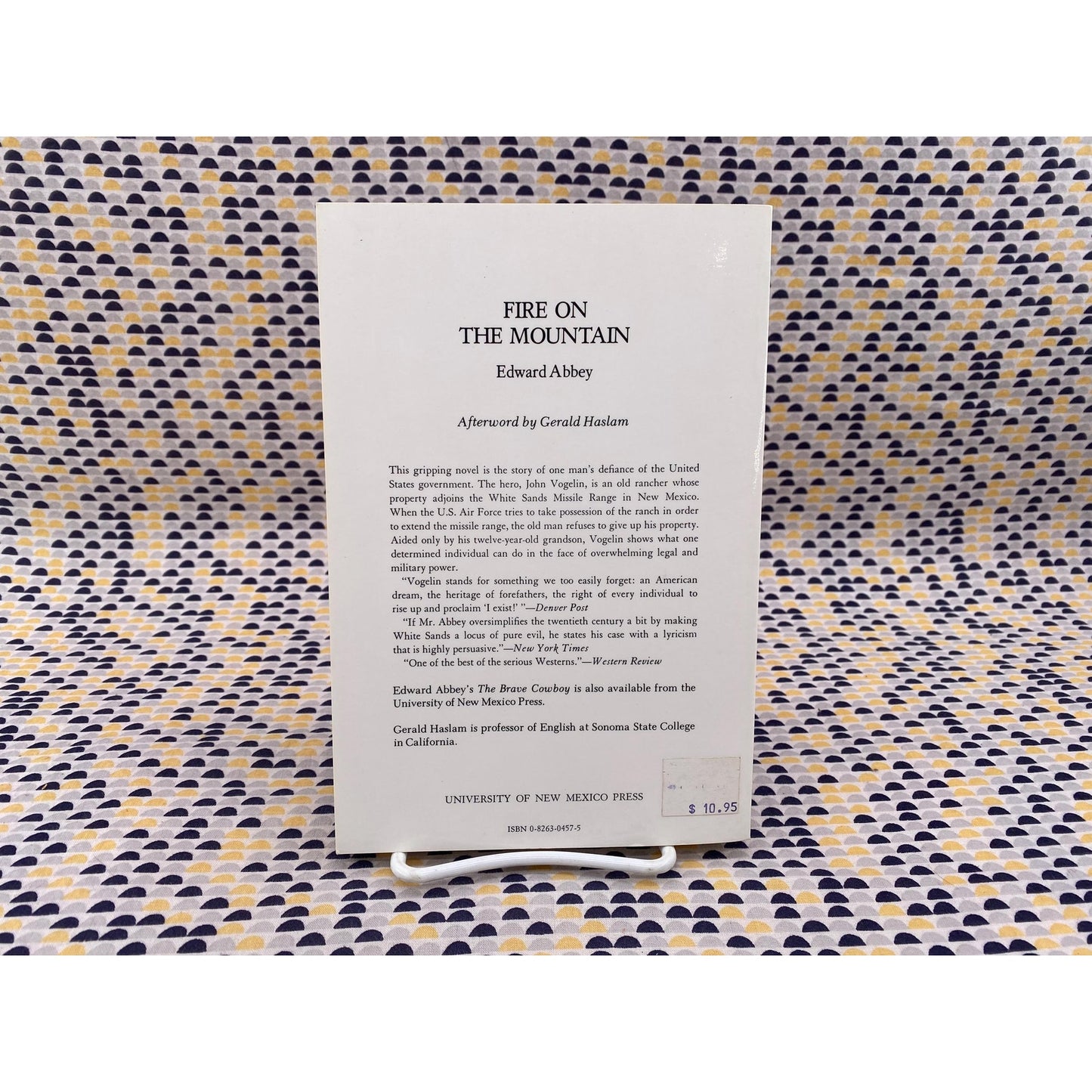 Fire on the Mountain - Edward Abbey - Vintage Paperback Book - University of New Mexico Press