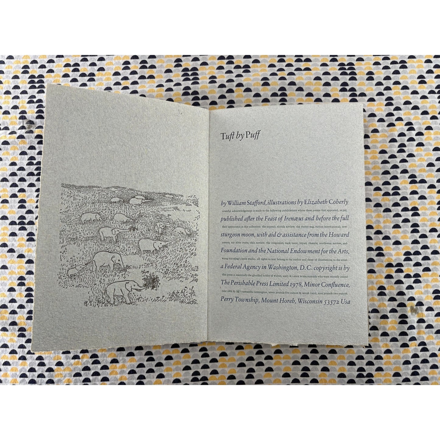 The Design On The Oriole - William Stafford - The Night Heron Press - Hardcover