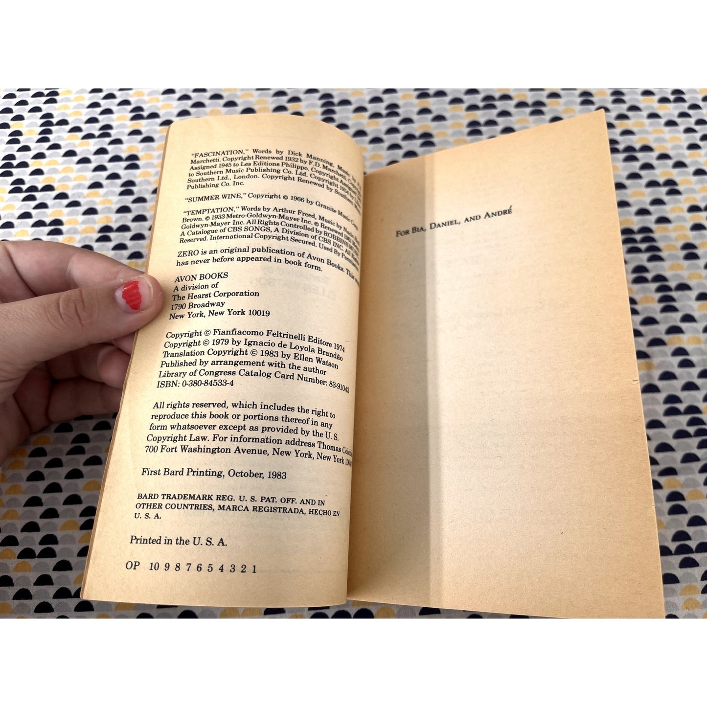 Zero - Ignacio De Loyola Brandao - Avon Bard Books - Paperback
