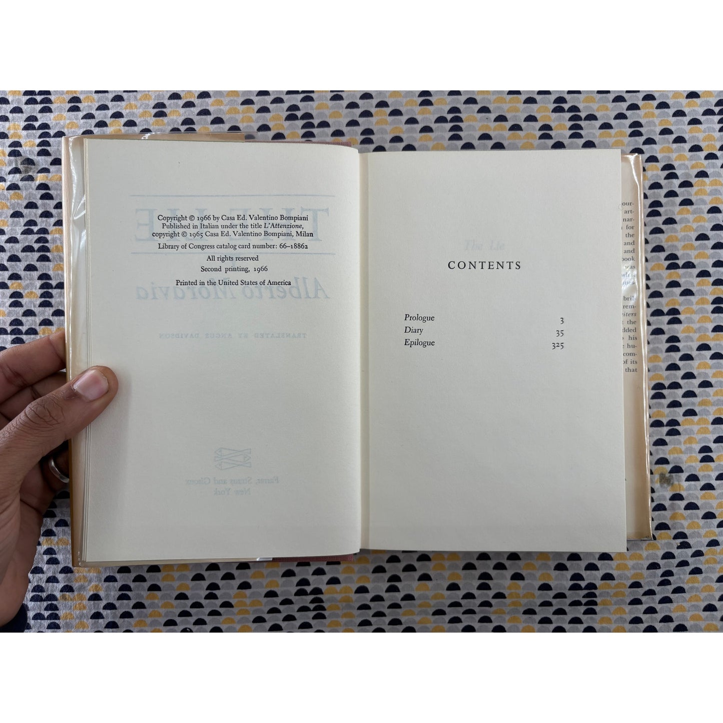 The Lie - Alberto Moravia - Farrar Straus - Hardcover