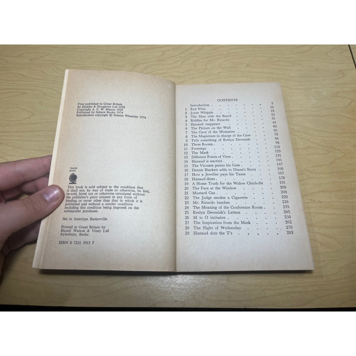 Prisoner of the Opal - Dennis Wheatley Library of the Occult - A. E. W. Mason - Sphere Books - Paperback