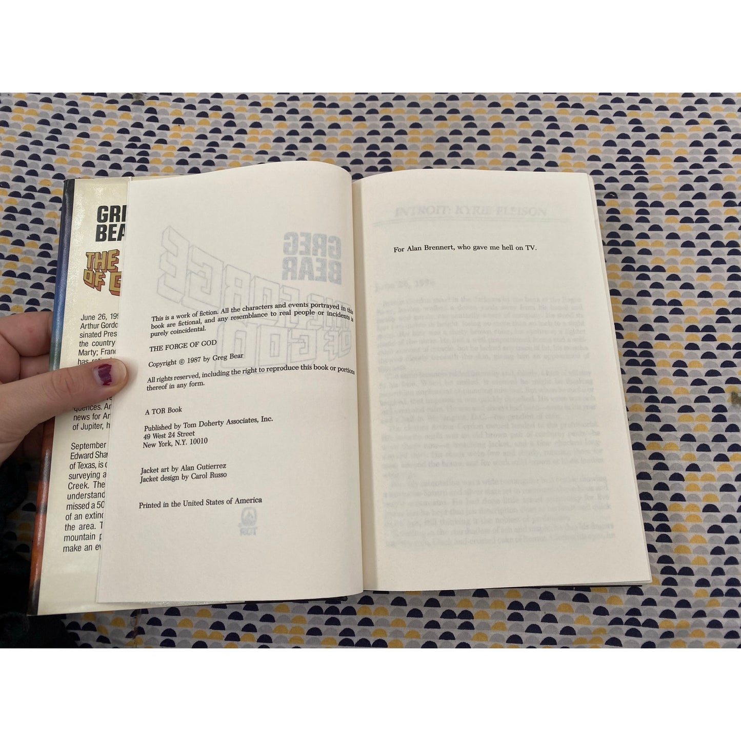 The Forge Of God - Greg Bear - Tor - Hardcover - Club Edition