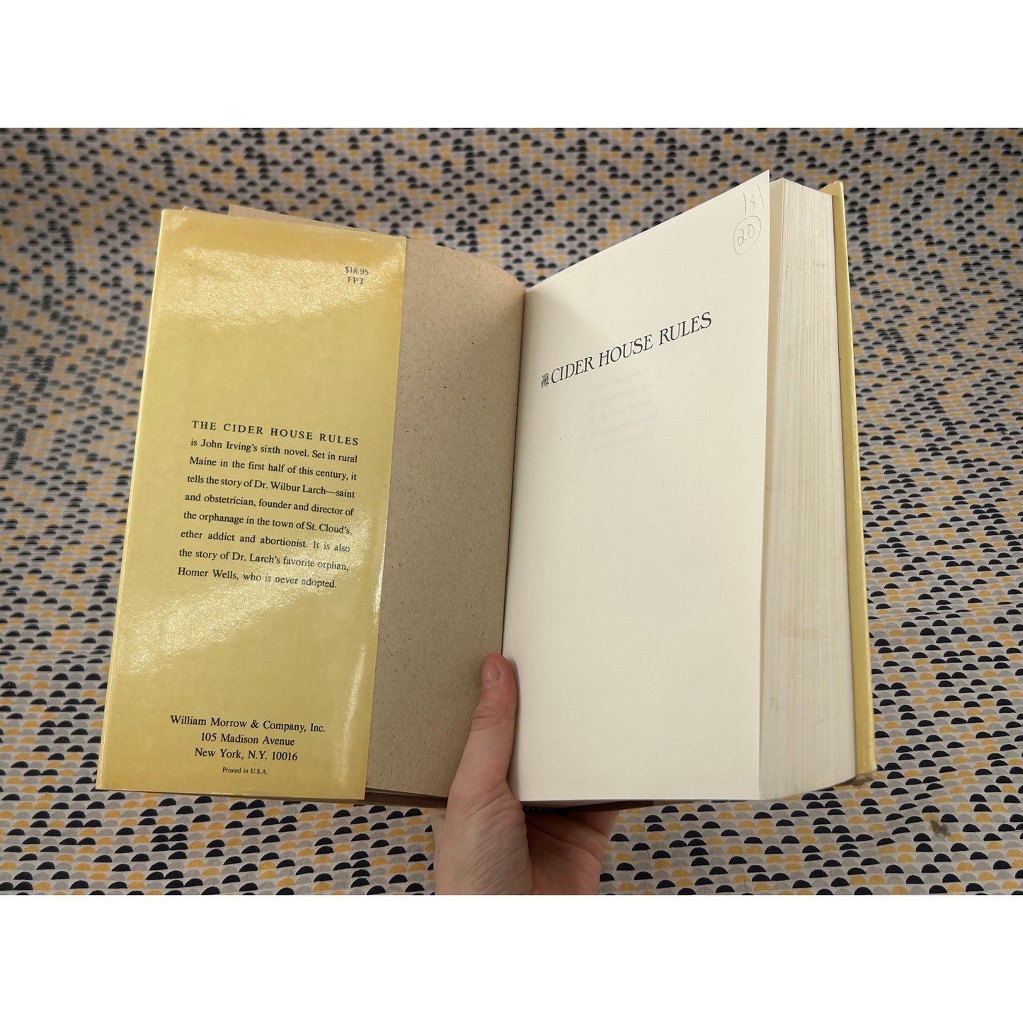 The Cider House Rules - John Irving - Morrow - Hardcover - 1st Edition