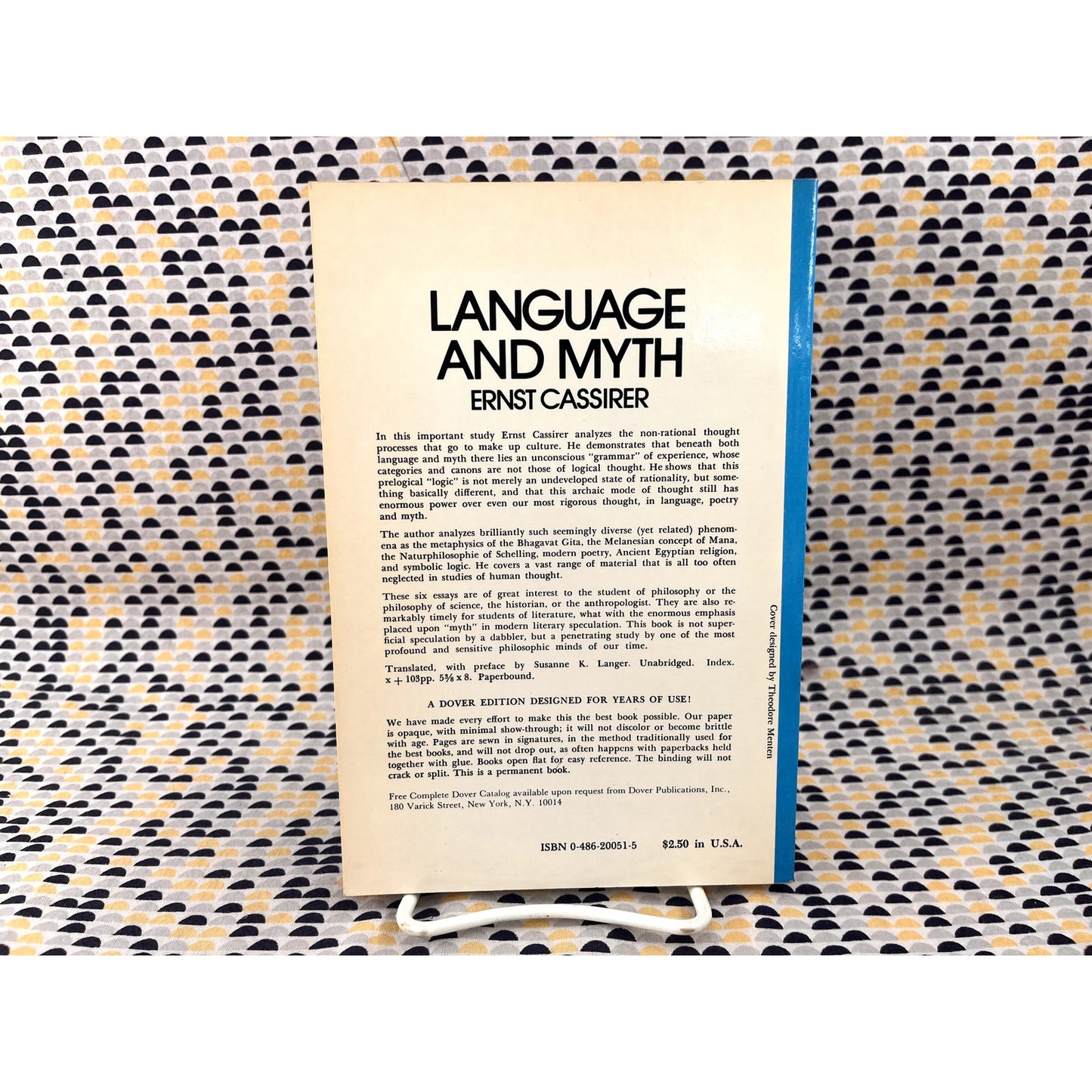 Language and Myth - Ernst Cassirer - Dover Books - Paperback