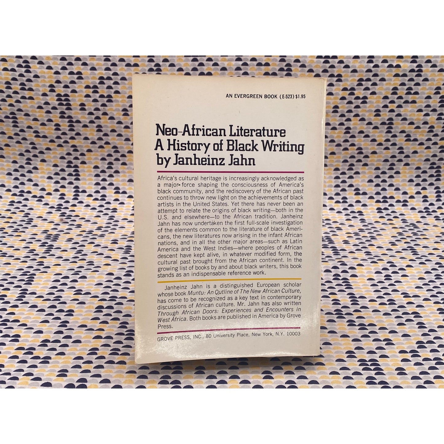 A History Of Black Writing - Janheinz Jahn - Evergreen - Paperback