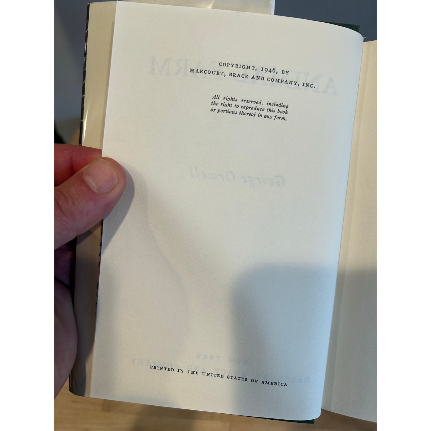 Animal Farm - George Orwell - Vintage Hardcover Book - 1946 Harcourt Brace