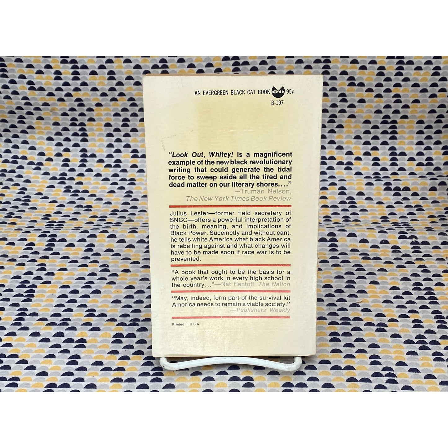 Look Out, Whitey! Black Power's Gon' Get Your Mama - Julius Lester - Vintage Paperback Book - Grove Press Edition