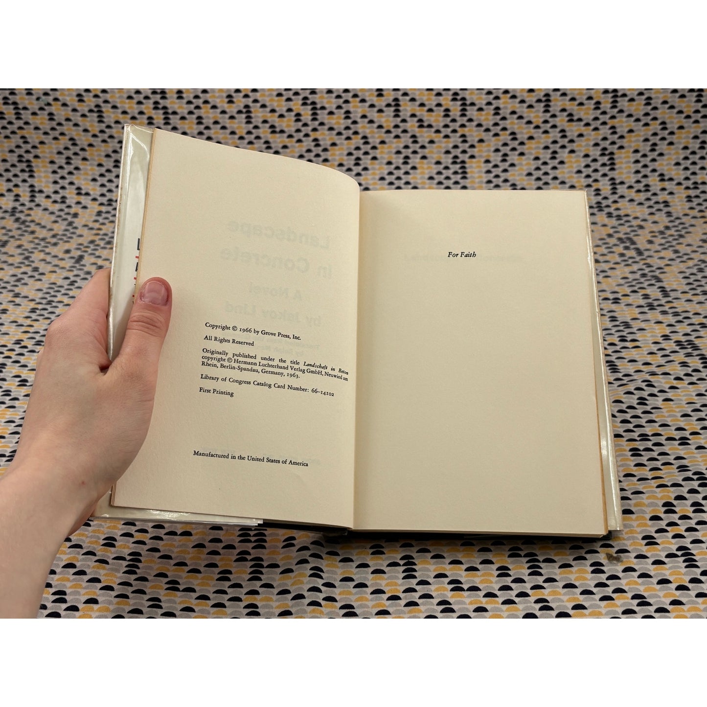 Landscape in Concrete - Jakov Lind - Grove Press - Hardcover - 1st Edition