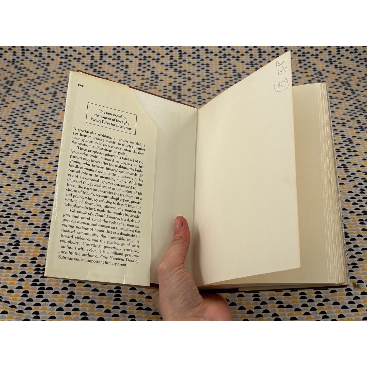 Chronicle of a Death Foretold - Gabriel García Márquez - Knopf - Hardcover - 1st American Edition