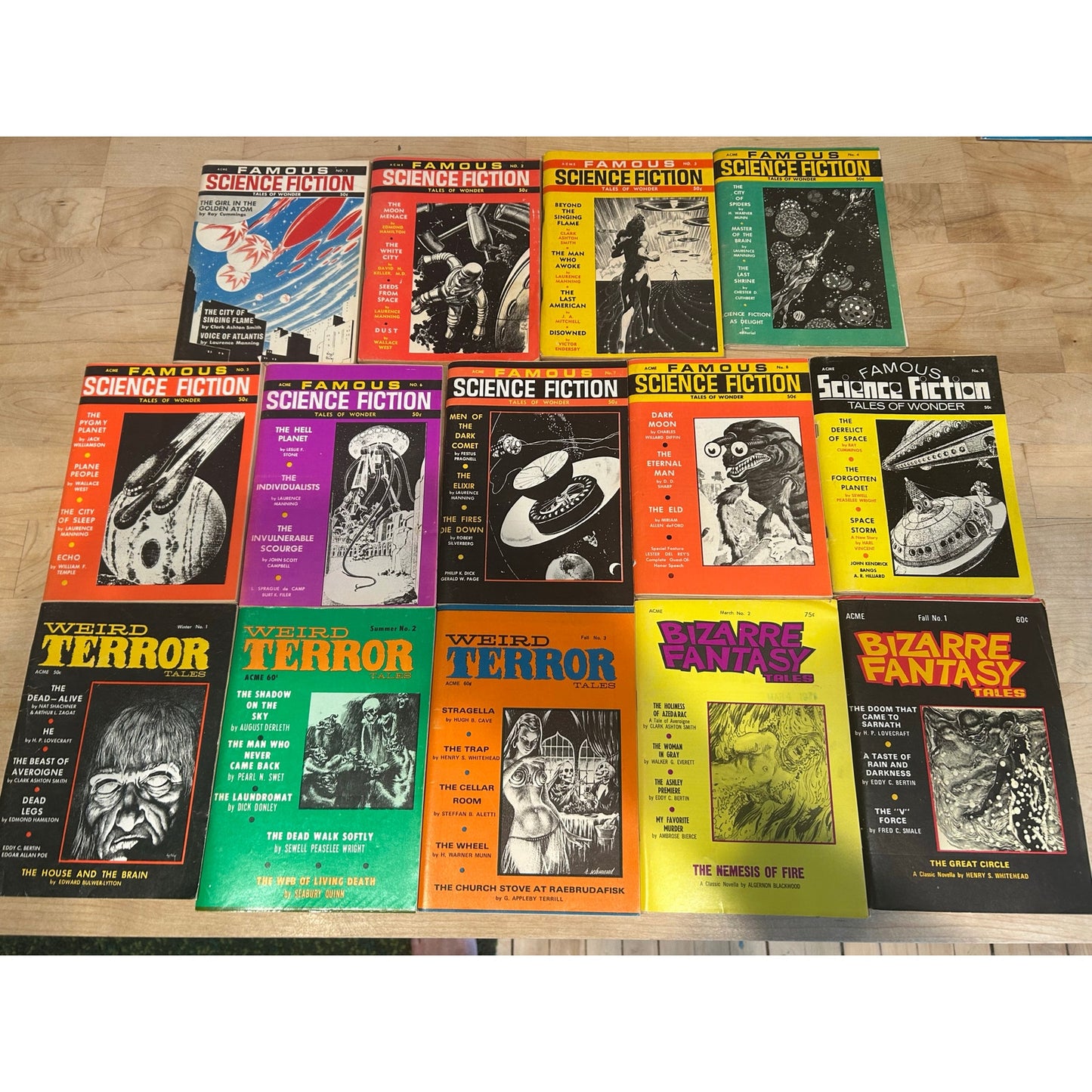 Acme Magazine of Horror - Weird Terror - Famous Science Fiction - Bizarre Fantasy - Complete Sets
