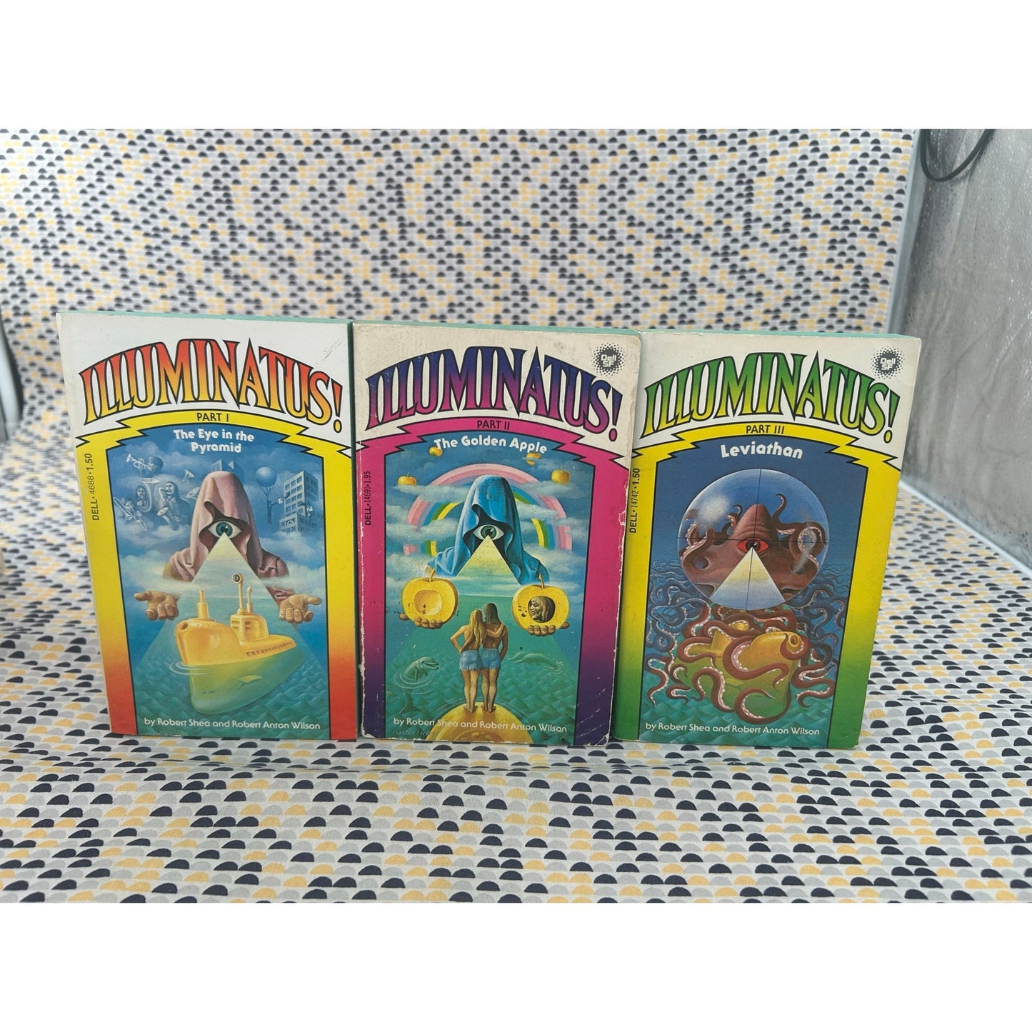 Robert Anton Wilson - The Illuminatus! Trilogy - 3 Book Set - Dell SF Editions