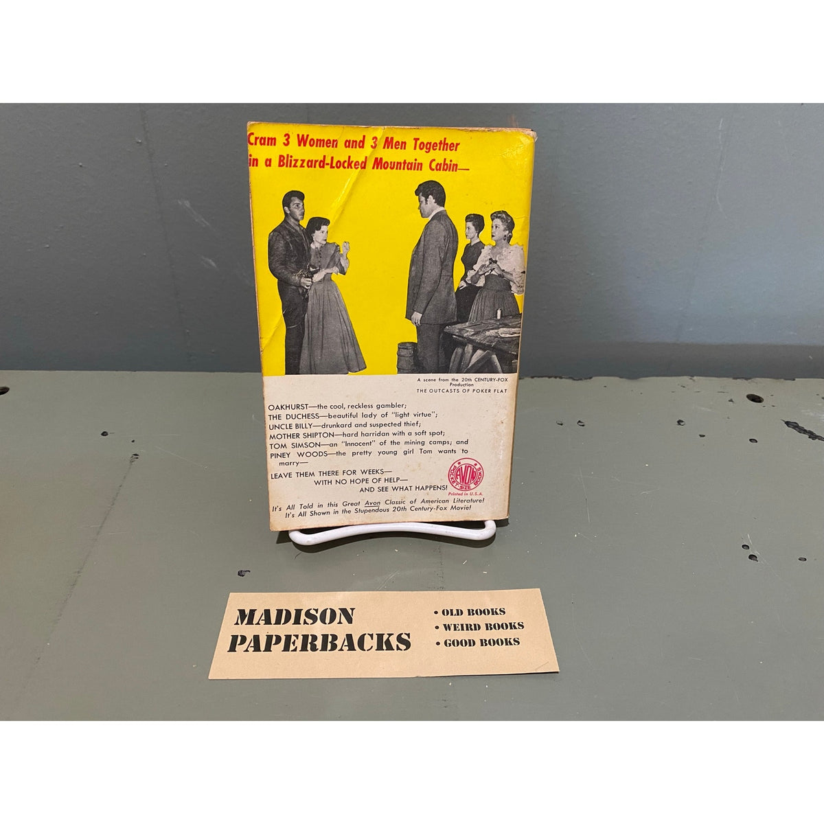 Outcasts of Poker Flat - Bret Harte - Avon 446 - Movie Tie-In Edition - Vintage Paperbacks