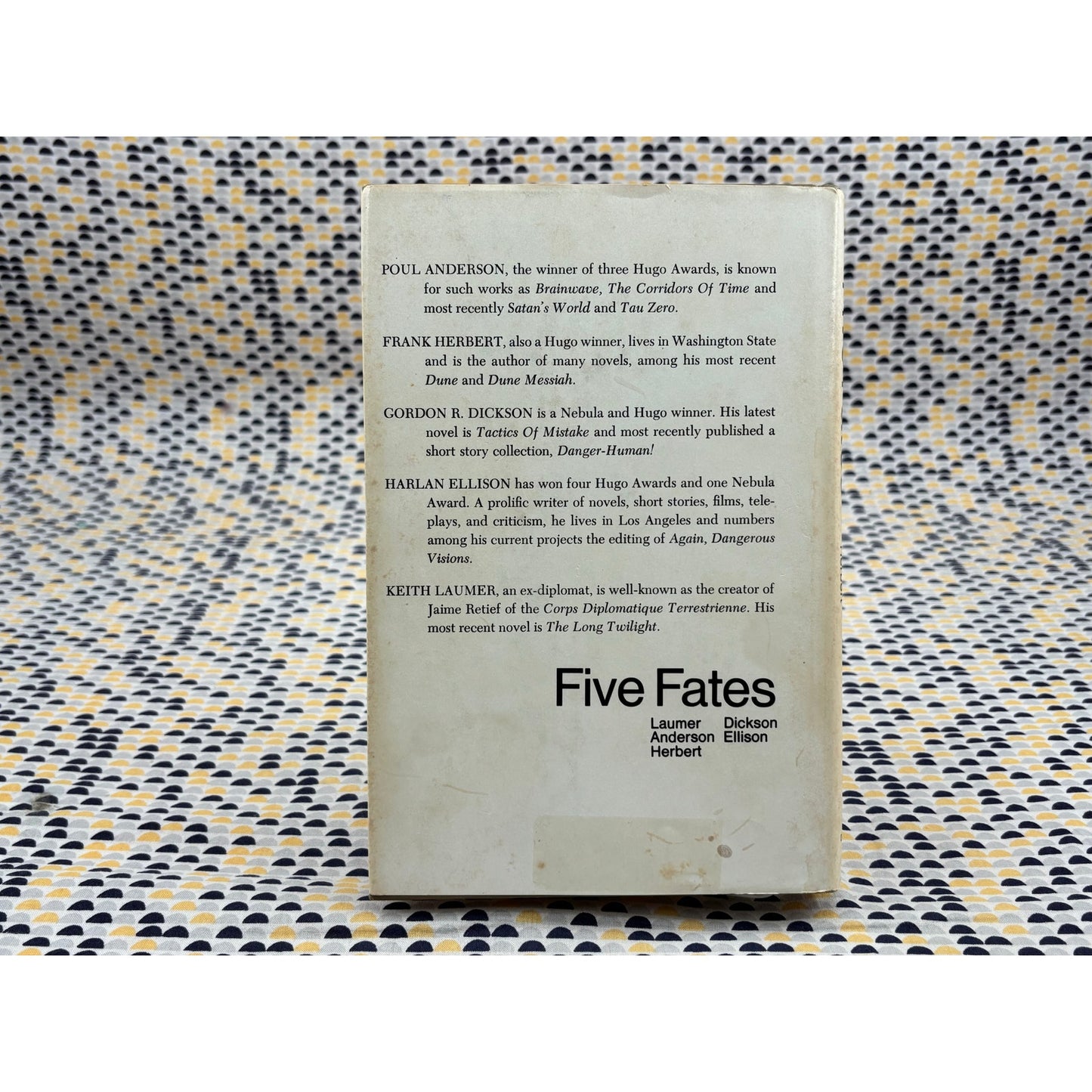 Five Fates - Laumer, Dickson, Anderson, Ellison, Herbert - Doubleday Science Fiction - Hardcover