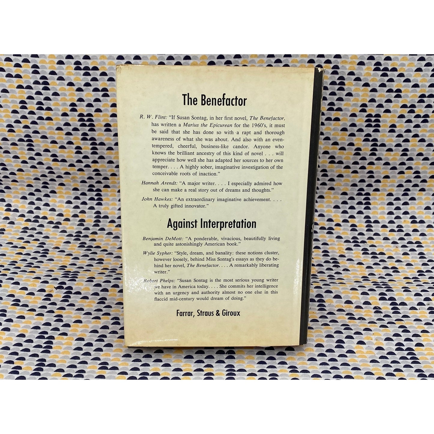Susan Sontag - Death Kit - Vintage Hardcover Book - 1967 Farrar Strauss Giroux Edition