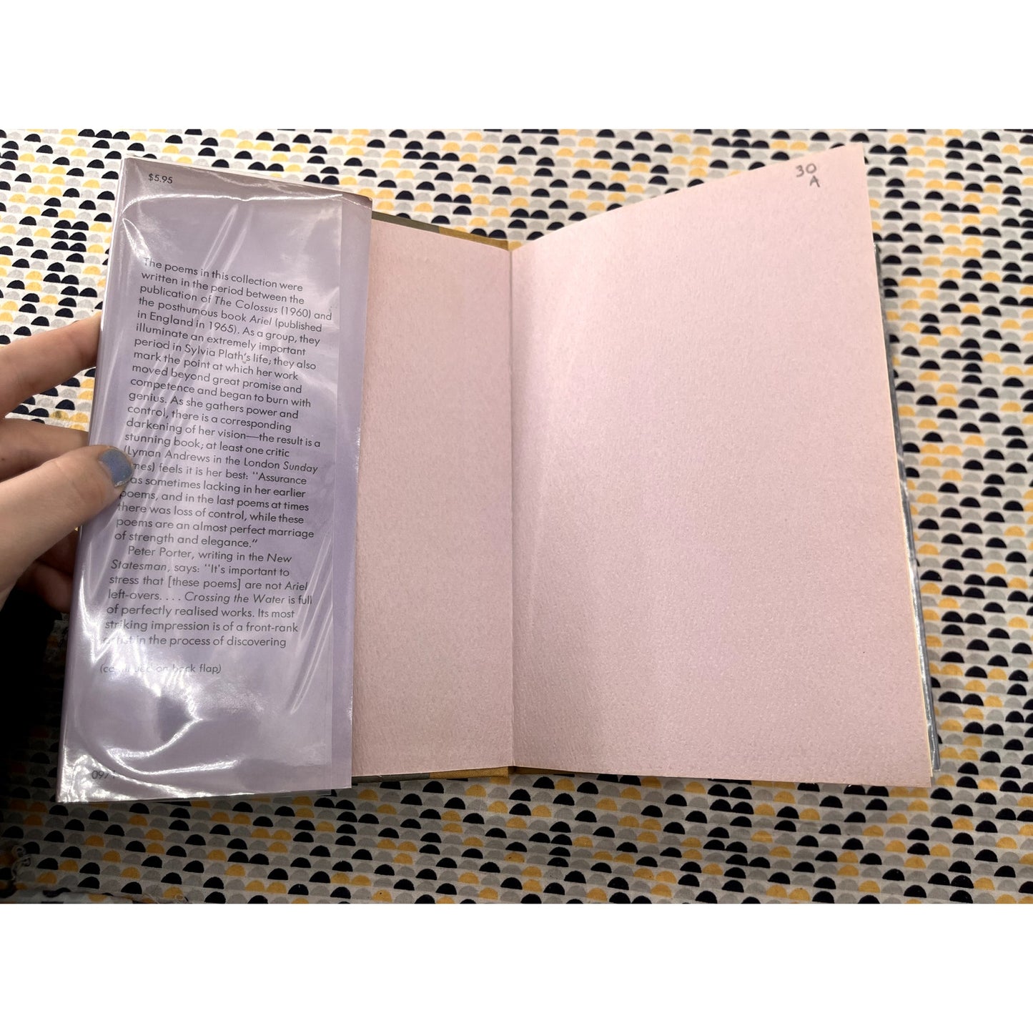 Crossing The Water - Sylvia Plath - Harper & Row - Hardcover - American 1st Edition