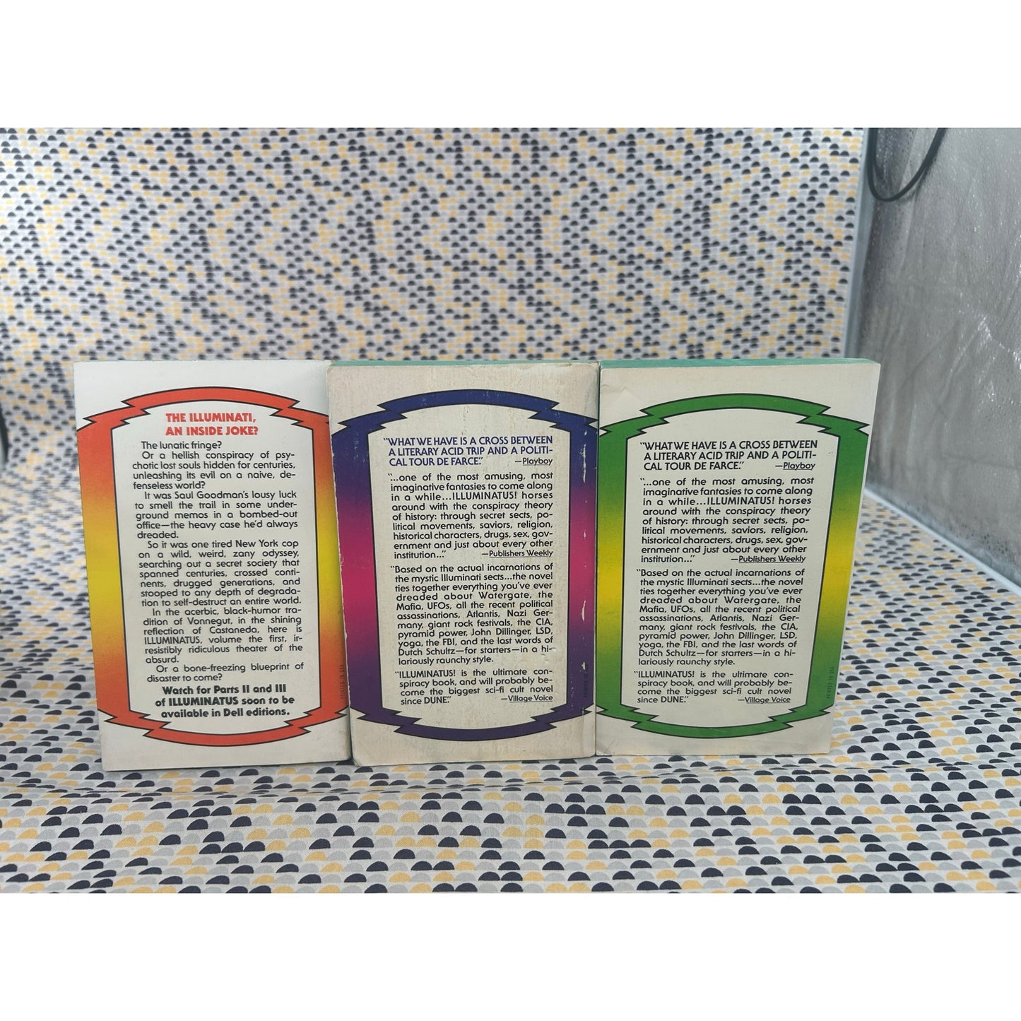 Robert Anton Wilson - The Illuminatus! Trilogy - 3 Book Set - Dell SF Editions