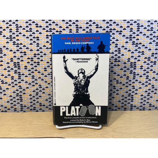 Platoon - Dale Dye - Based on a Screenplay by Oliver Stone - Movie Tie-In Edition - Vintage Paperback Book - Charter Edition