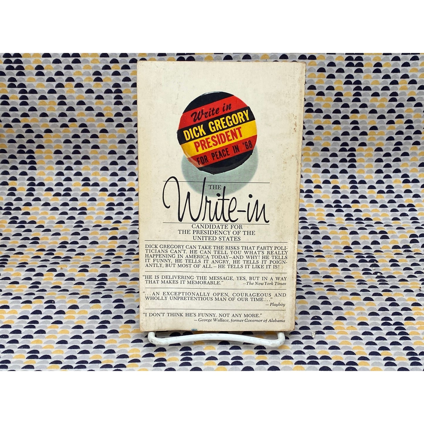 Write Me In! by Dick Gregory - Vintage Paperback Book - 95 cent Bantam Edition