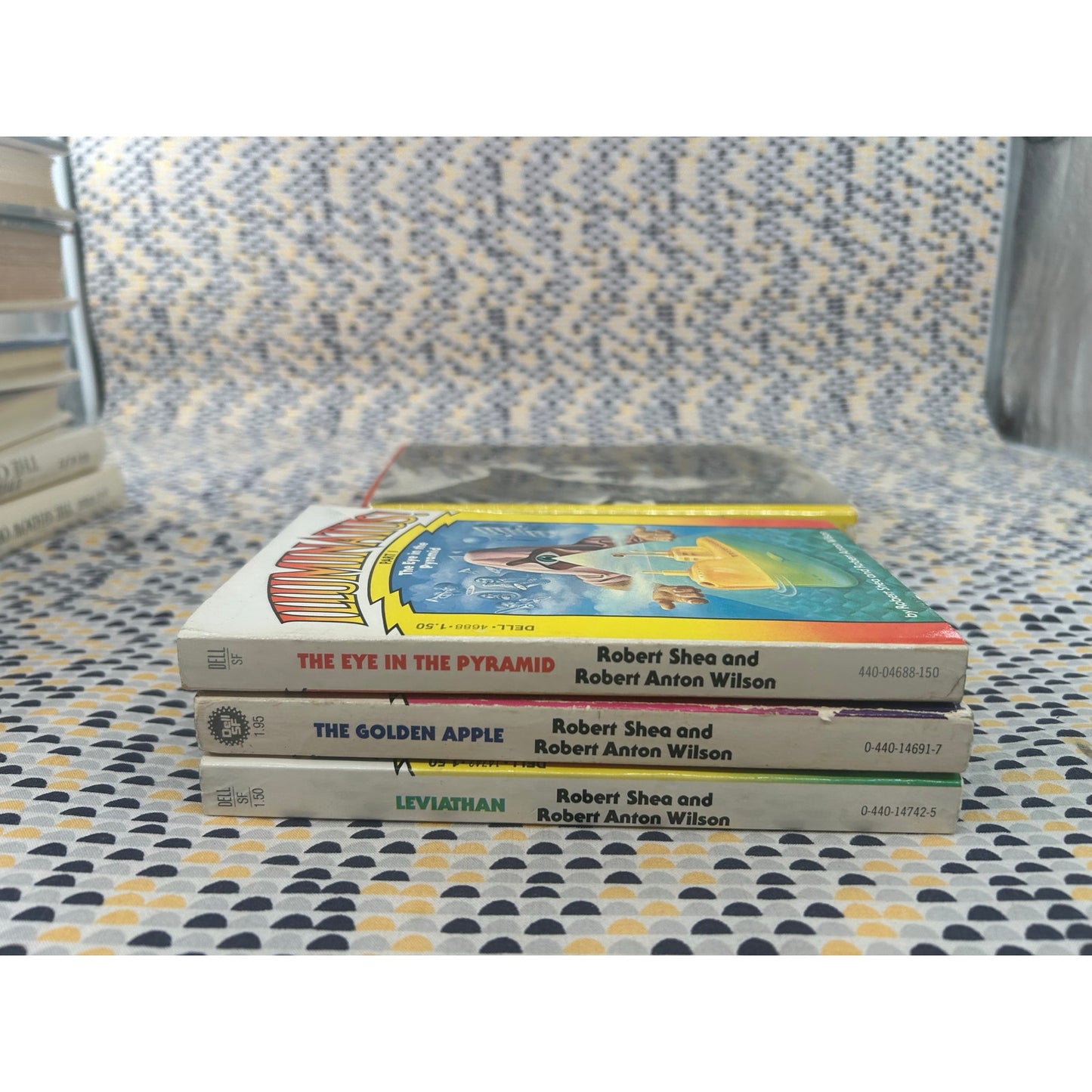 Robert Anton Wilson - The Illuminatus! Trilogy - 3 Book Set - Dell SF Editions