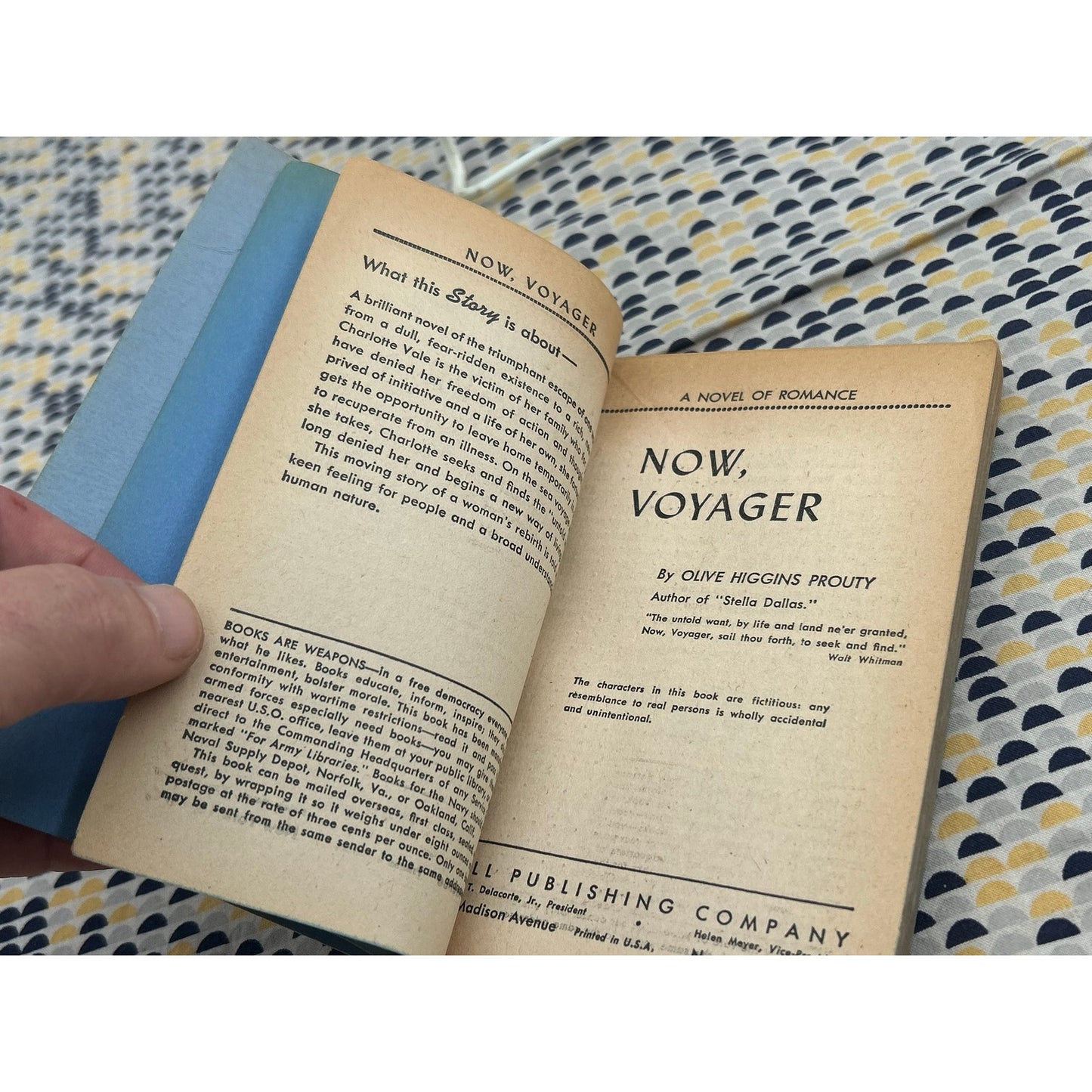 Now, Voyager - Olive Higgins Prouty - Dell Romance 99 - Mapback - Vintage Paperbacks